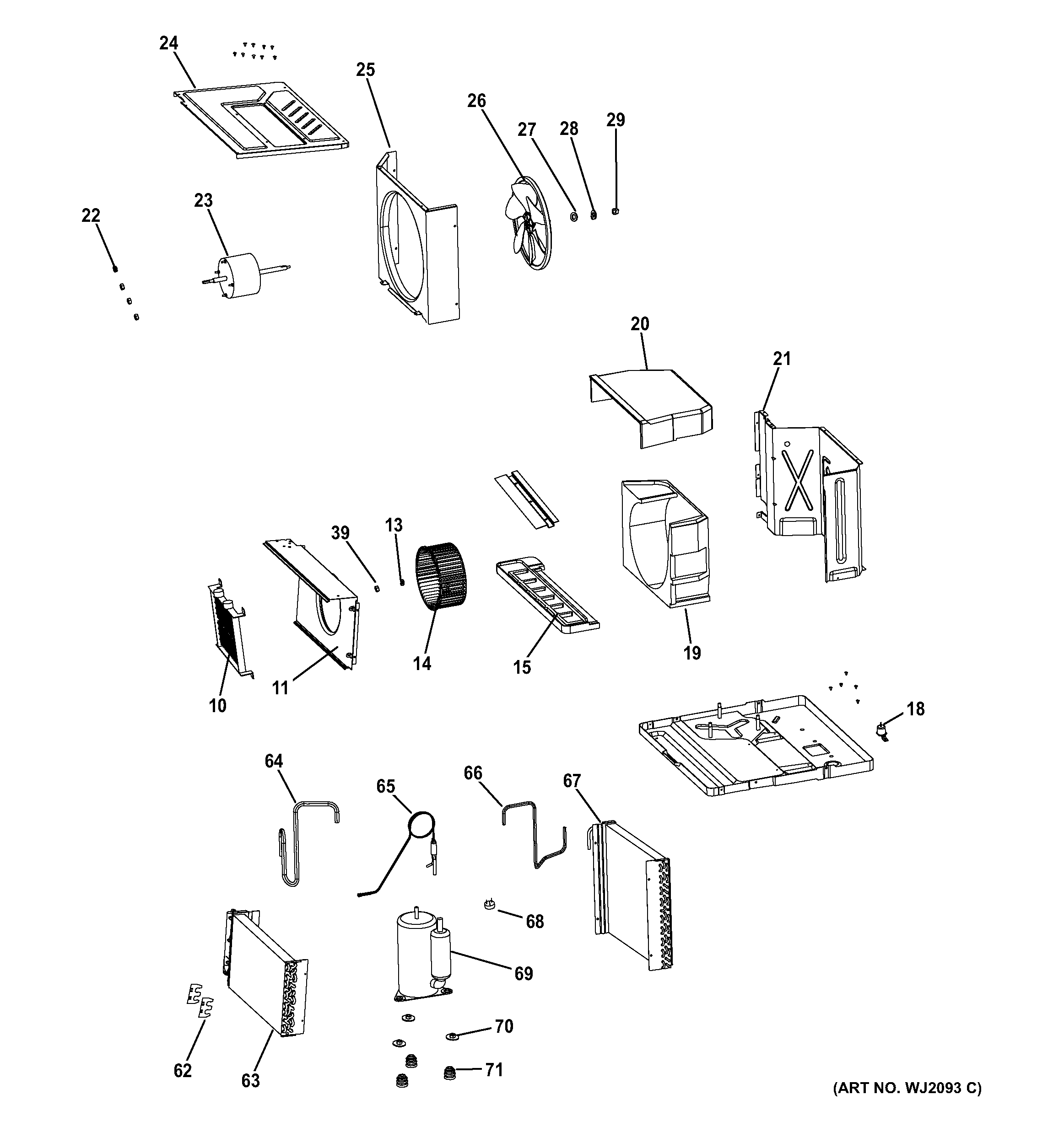 Base pan & unit parts