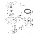 GE GDWF150V40ES motor-pump mechanism diagram