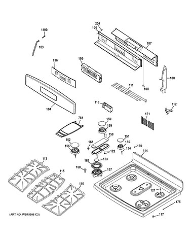 Control panel & cooktop