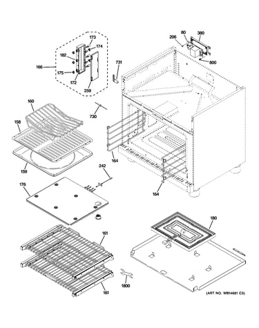 Oven cavity parts