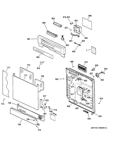 Escutcheon & door assembly