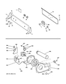 Backsplash, blower & motor assembly