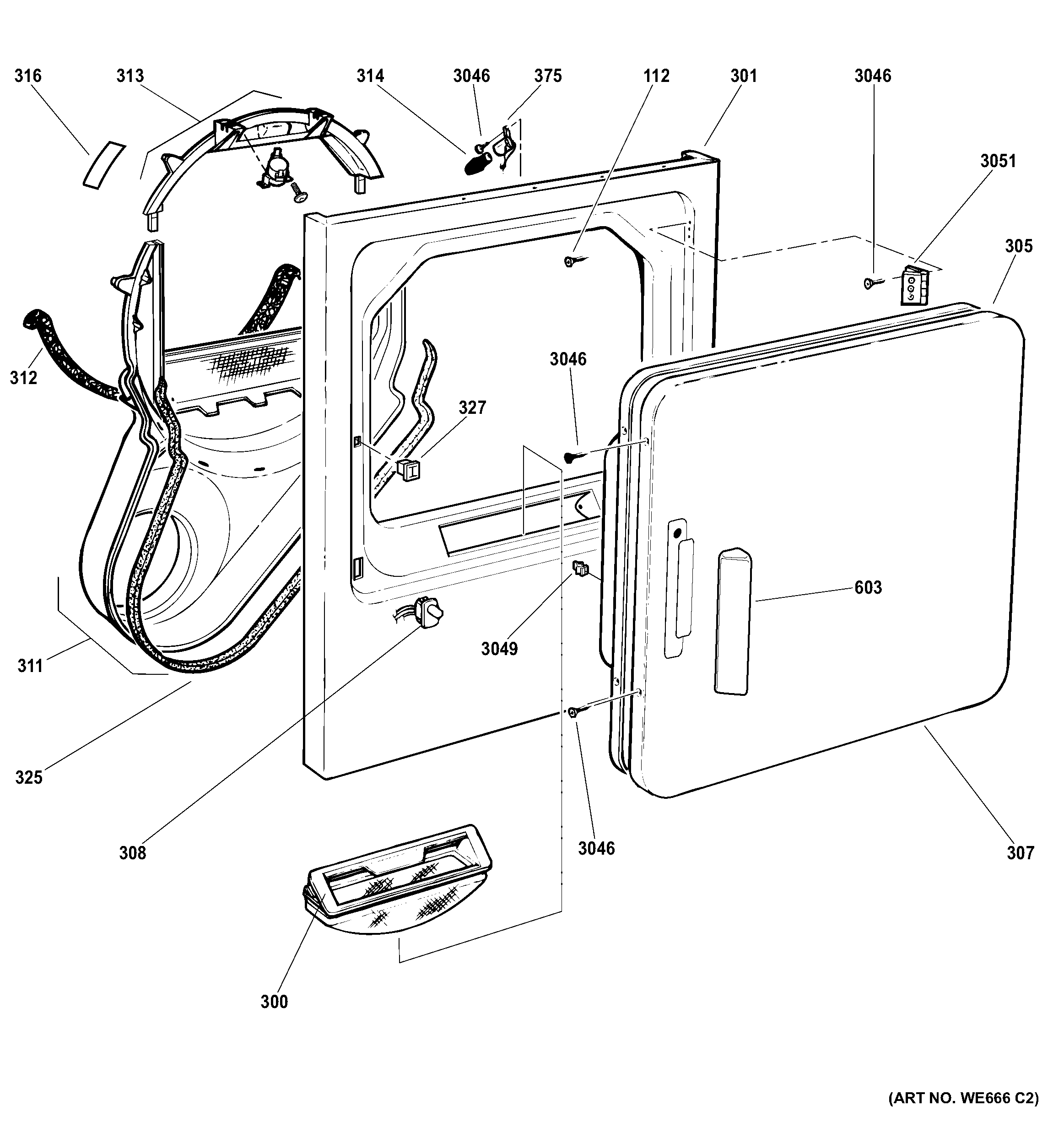 Front panel & door