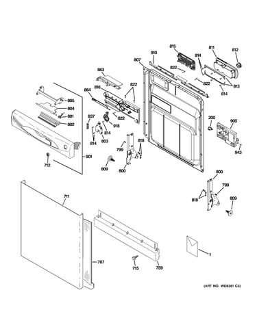Escutcheon & door assembly