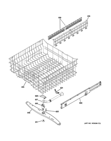 Upper rack assembly