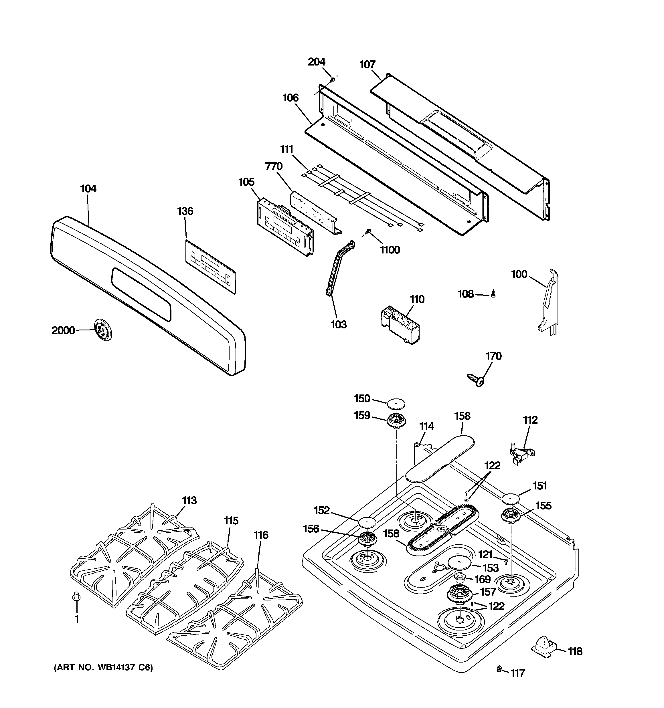 CONTROL PANEL & COOKTOP