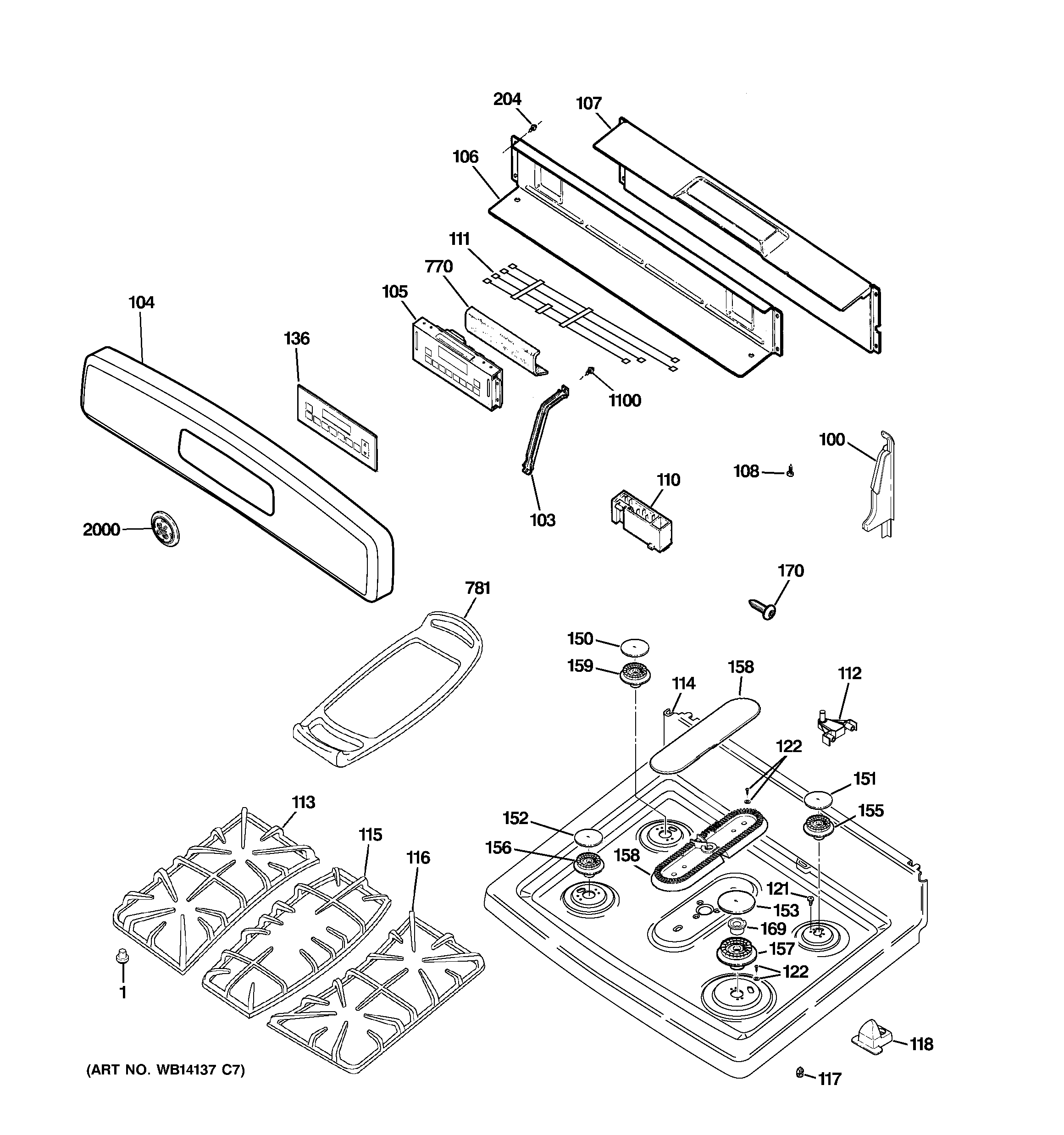 CONTROL PANEL & COOKTOP