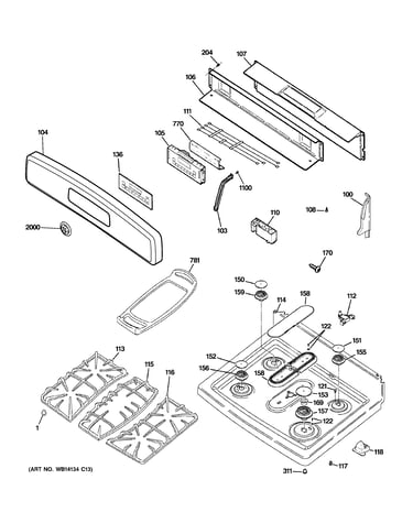 Control panel & cooktop