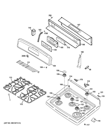 Control panel & cooktop