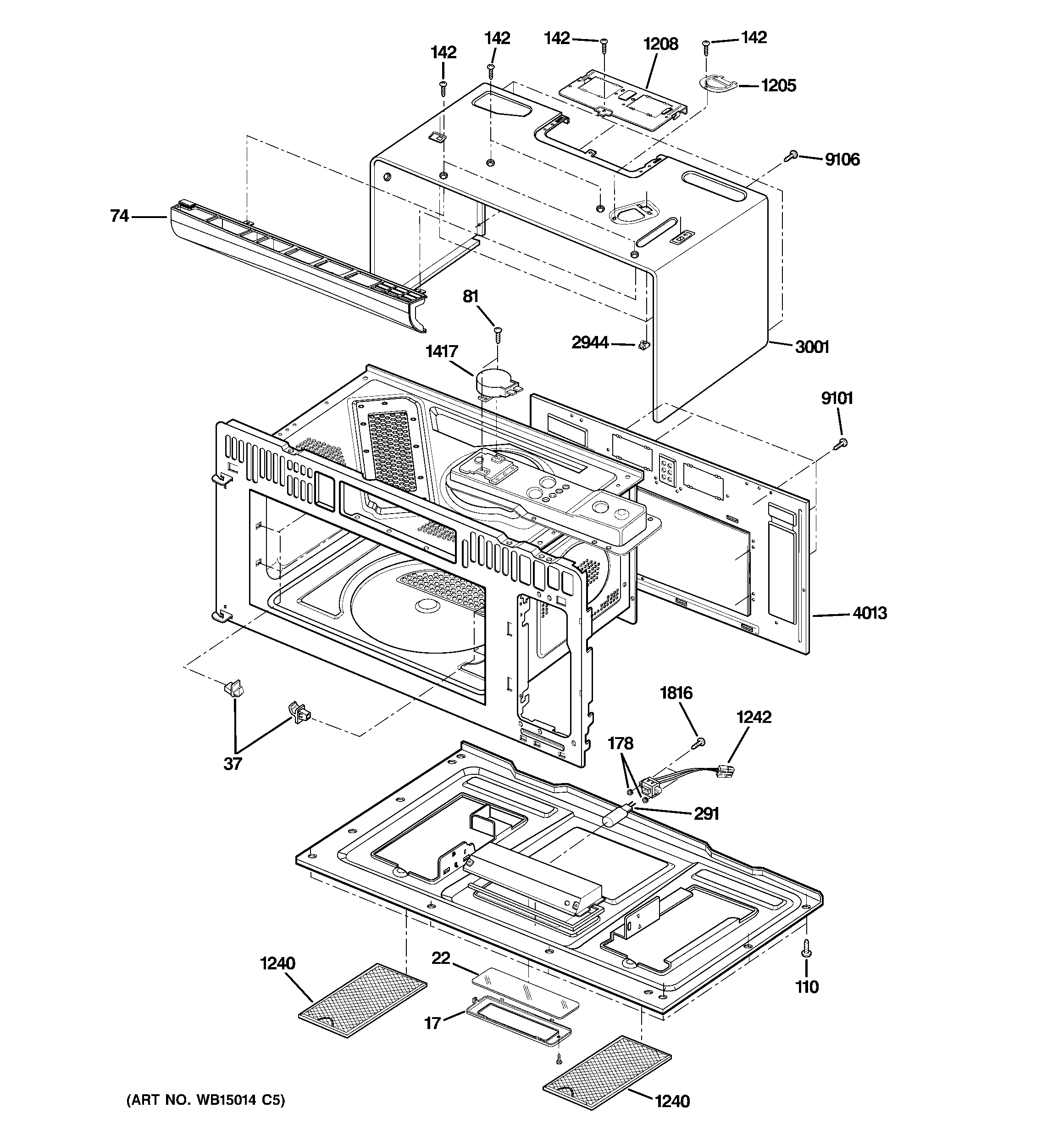 Oven cavity parts