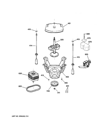 Suspension, pump & drive components