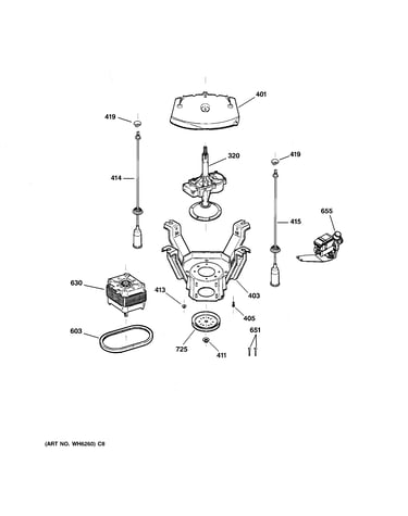 Suspension, pump & drive components