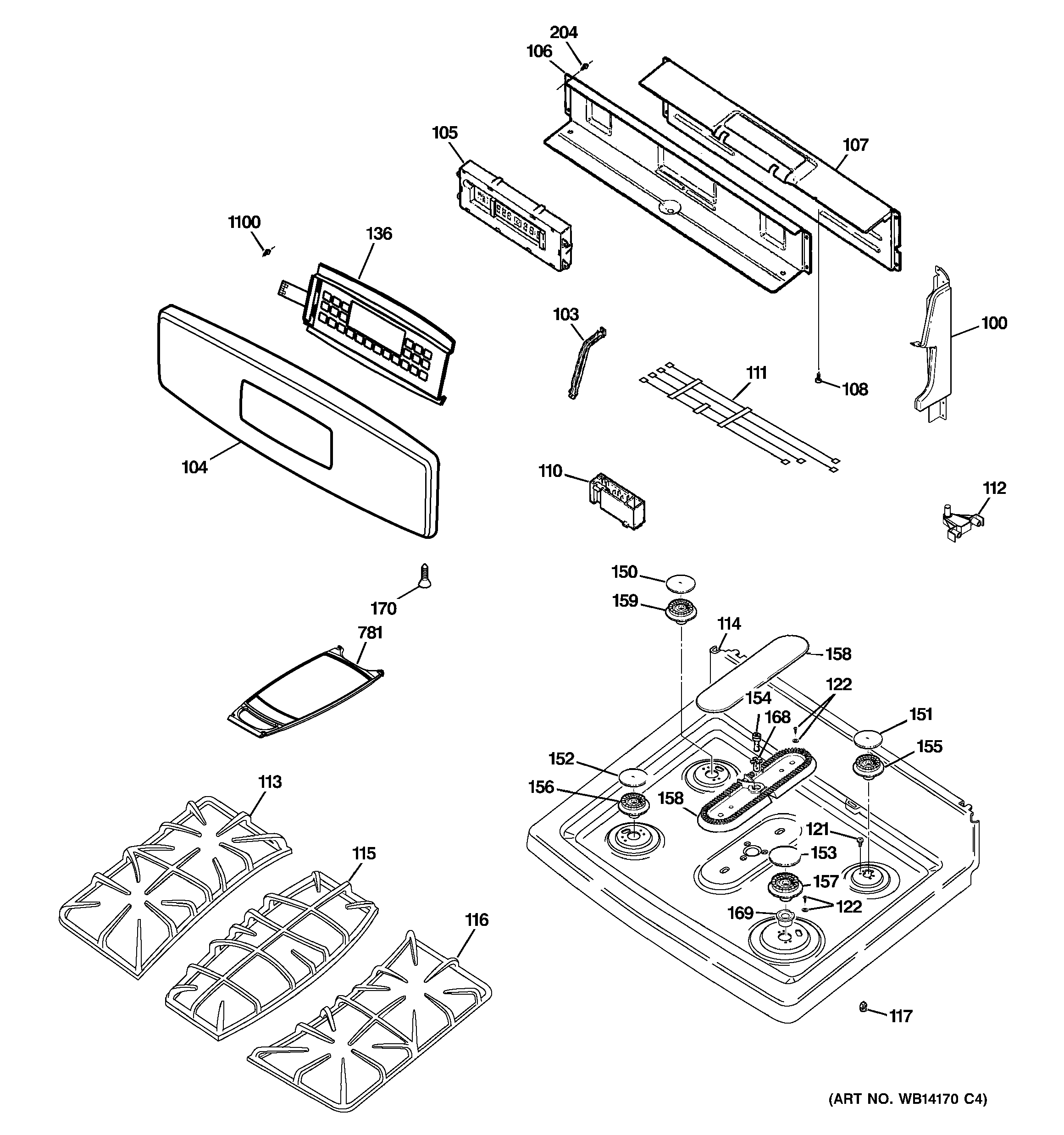 CONTROL PANEL & COOKTOP