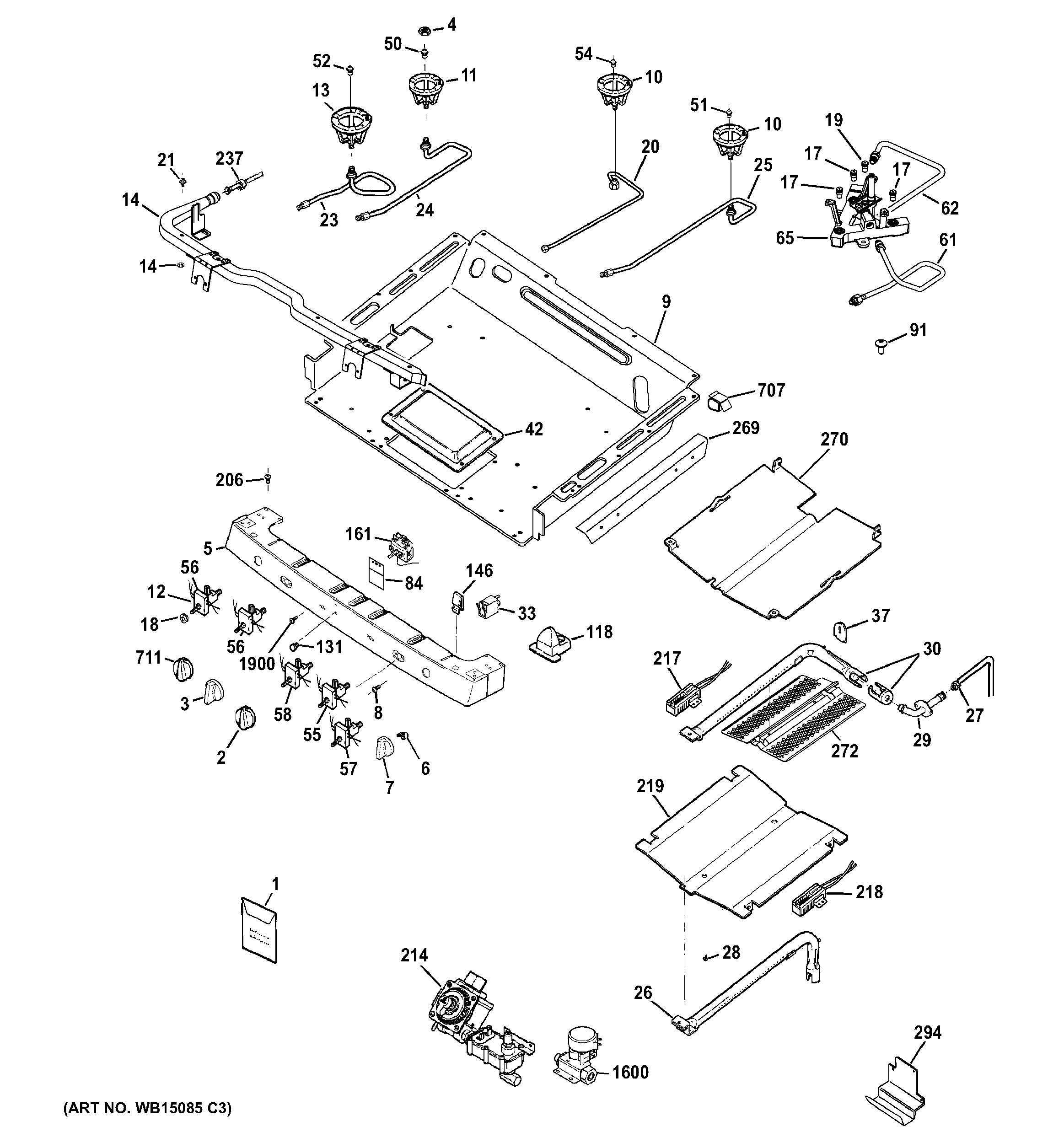 Gas & burner parts