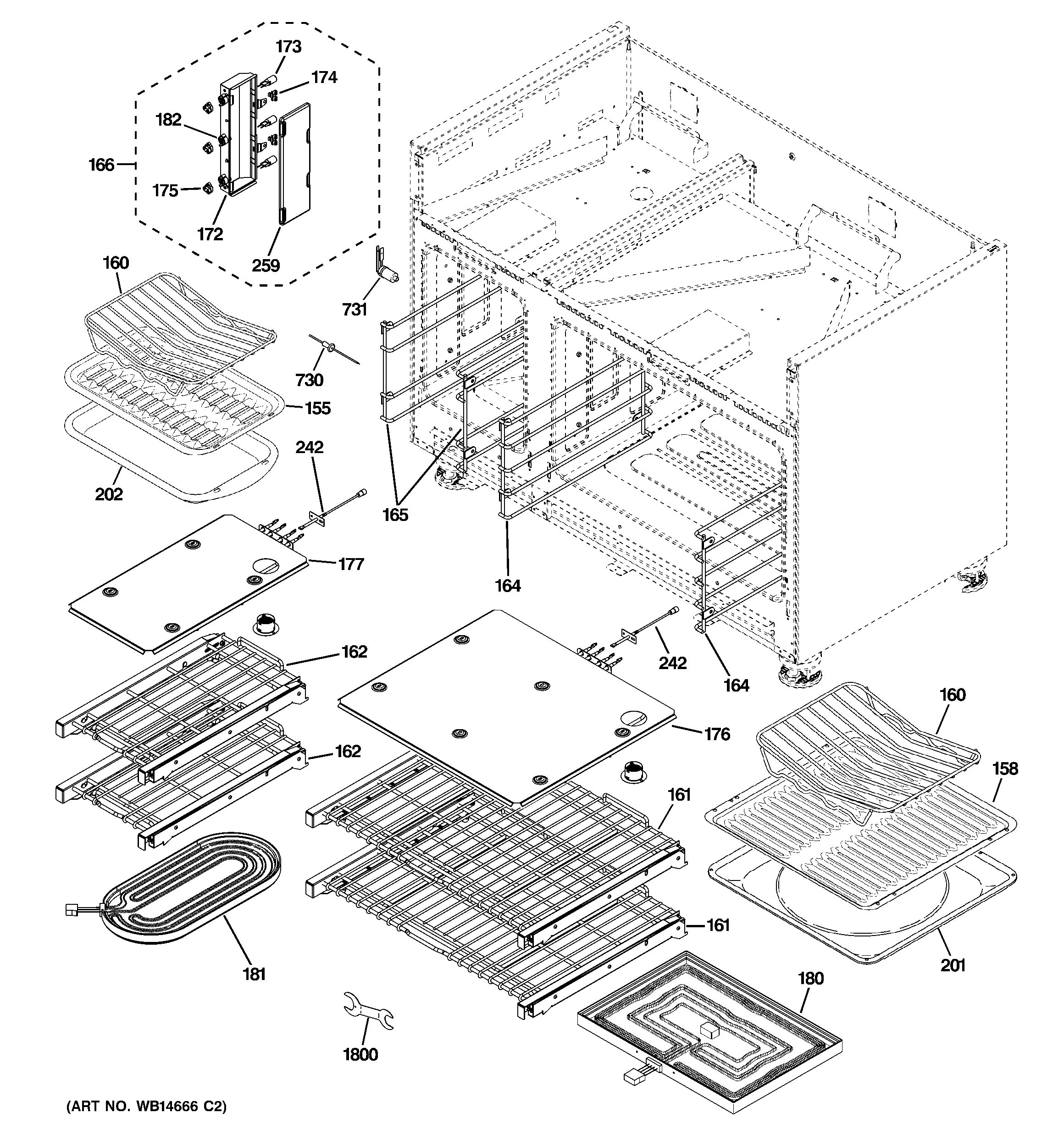 Oven cavity parts