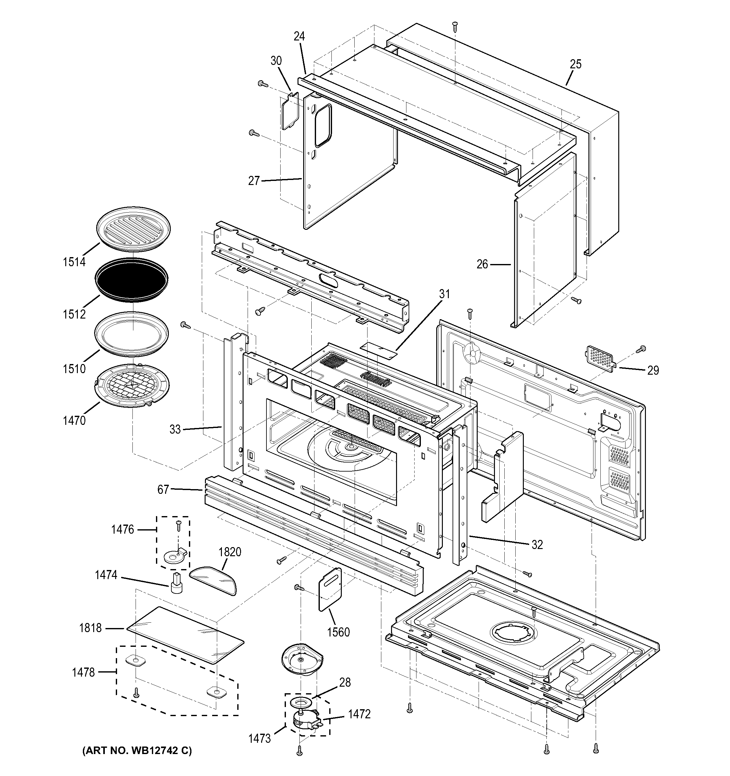 Oven cavity parts
