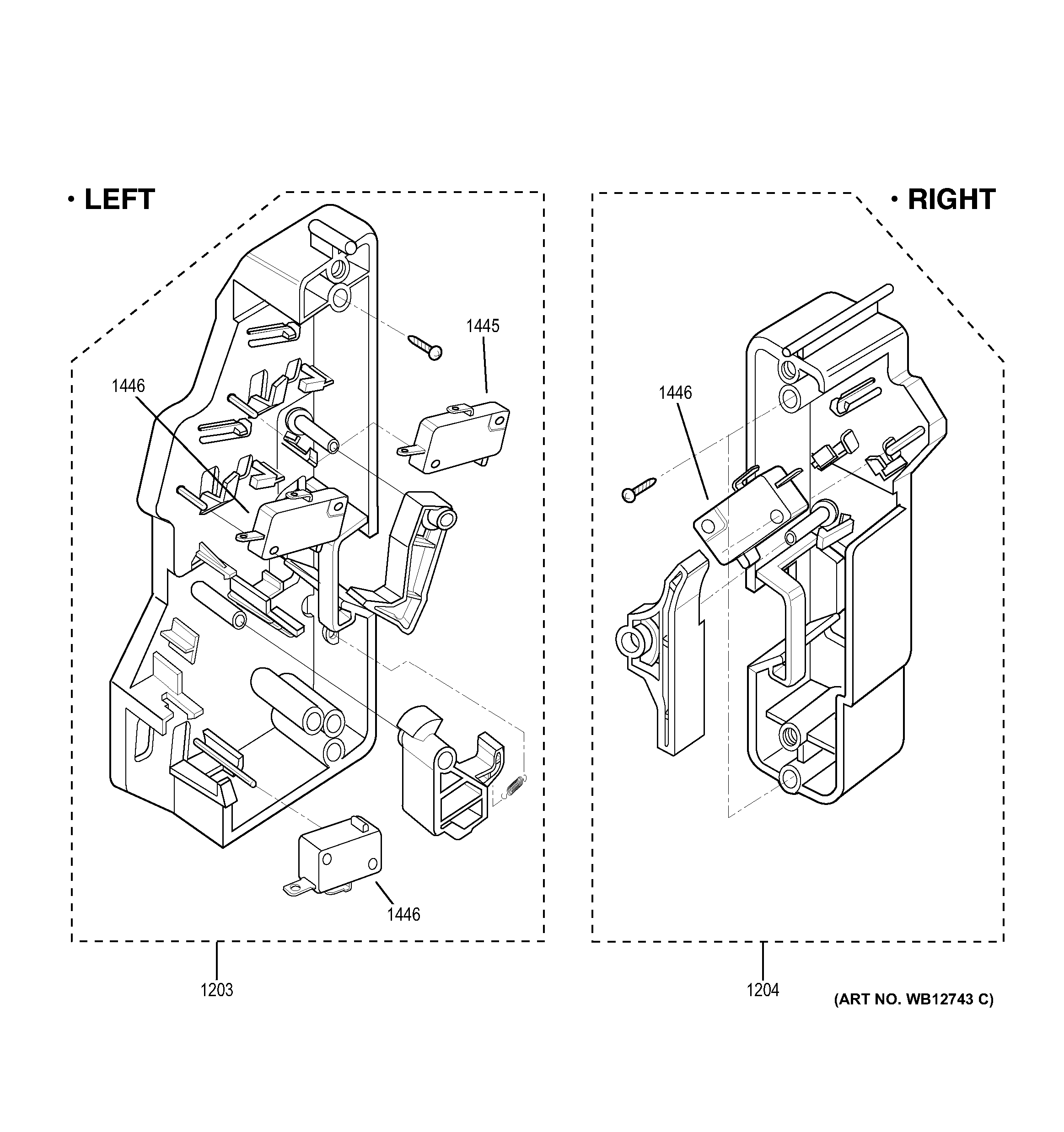 Latch board parts