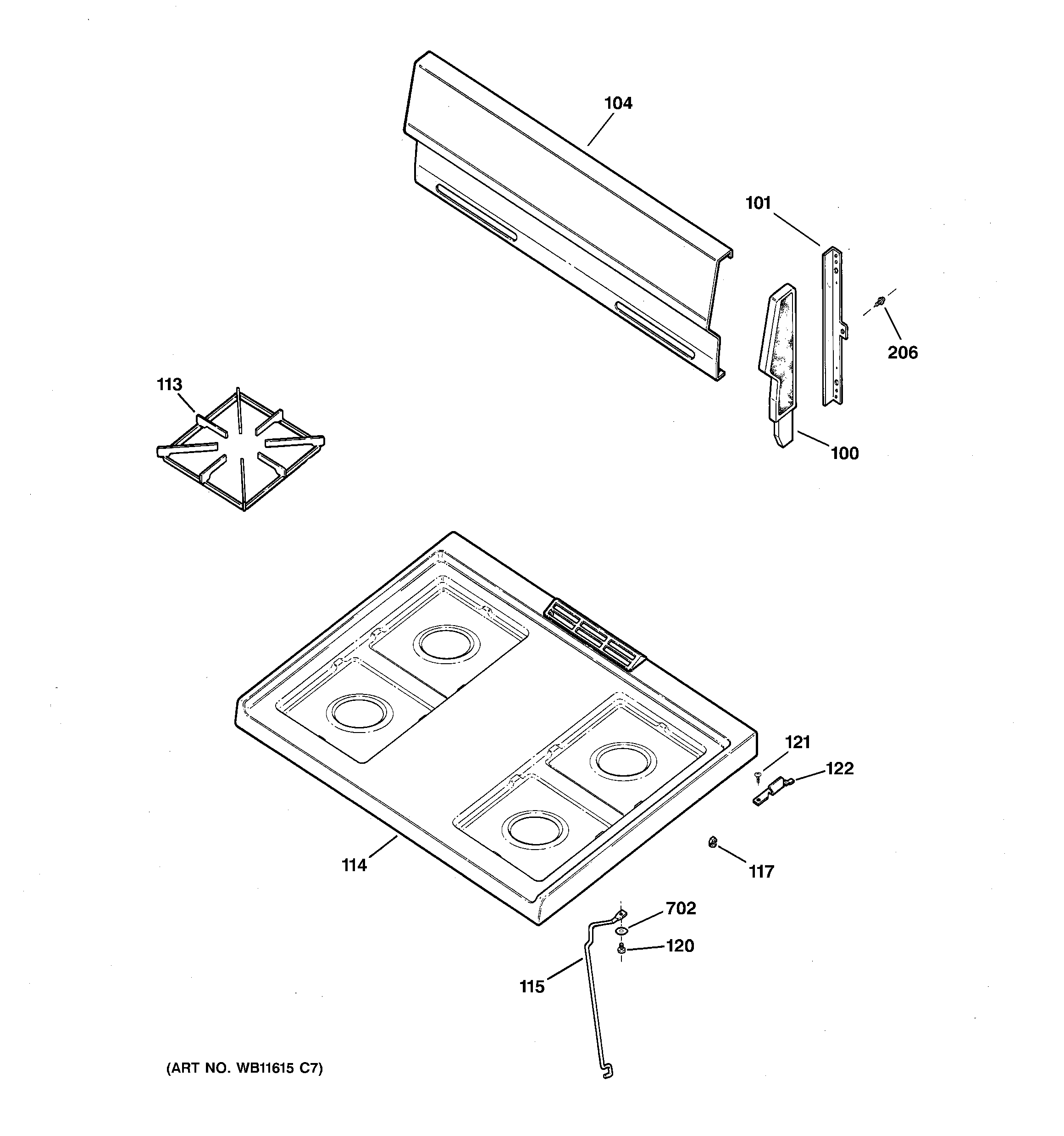 CONTROL PANEL & COOKTOP