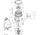 GE GTWS8655D0SL tub & motor diagram