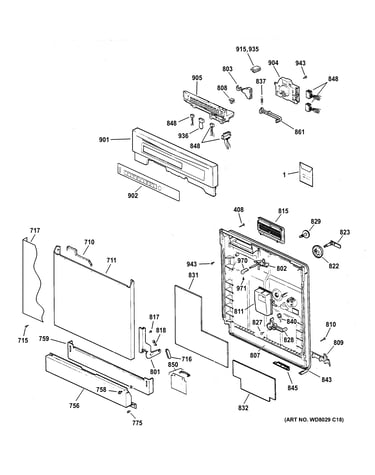 Escutcheon & door assembly
