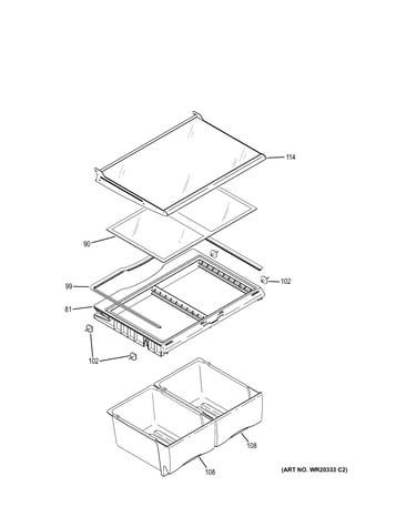 Fresh food shelves