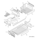 GE PFCS1NFWASS freezer shelves diagram