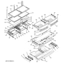 GE PFCS1NFWASS fresh food shelves diagram