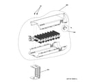 GE GTDS855ED0MC electric heater & brackets diagram