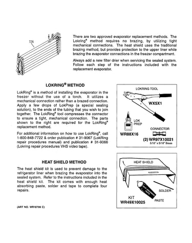 Evaporator instructions