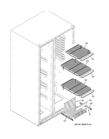 Freezer shelves