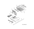 GE GNE22GGEAFWW freezer shelves diagram