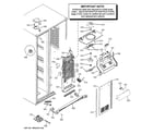 GE GSE26GGEBCWW freezer section diagram