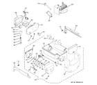 GE GSE26GGEBCWW ice maker & dispenser diagram