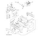 GE PZS25KSEBFSS ice maker & dispenser diagram