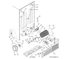 GE PZS25KSEBFSS sealed system & mother board diagram