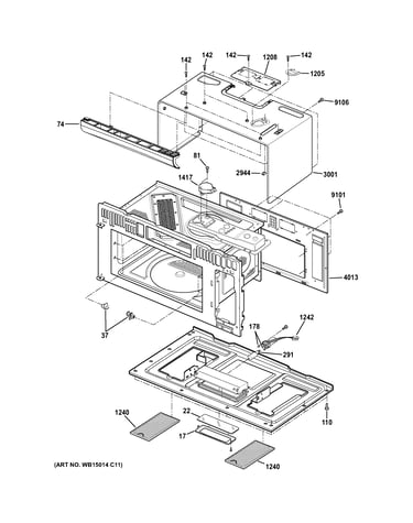 Oven cavity parts