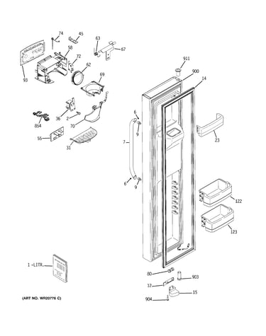 Freezer door