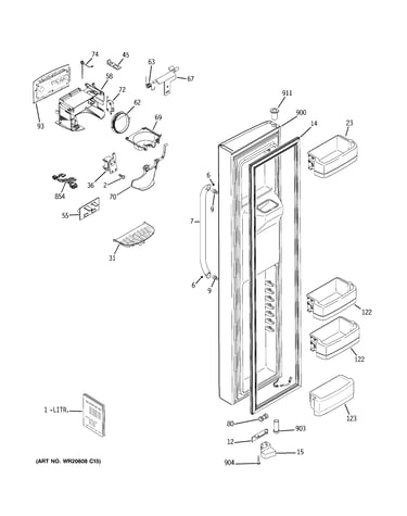 Freezer door