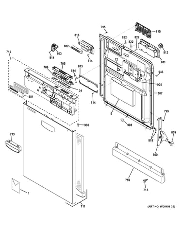 Escutcheon & door assembly