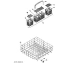 GE GHDT168V00SS lower rack assembly diagram