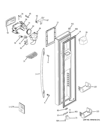 Freezer door