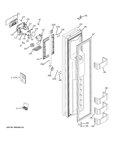 Freezer door