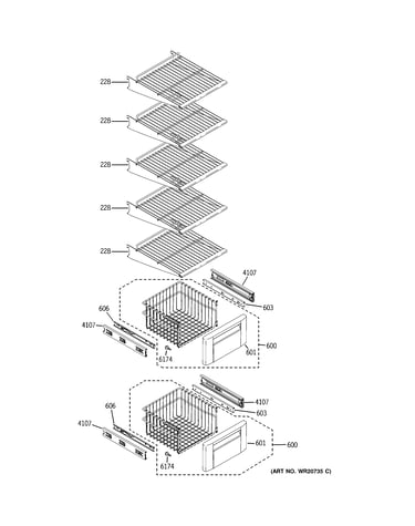 Freezer shelves