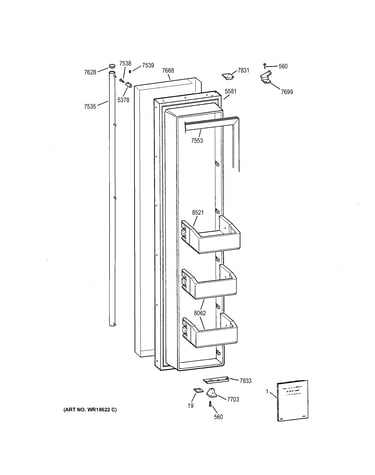 Freezer door
