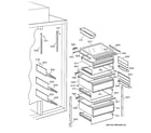 GE ZISS48NCASS fresh food shelves diagram