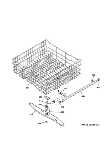 Upper rack assembly