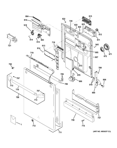 Escutcheon & door assembly