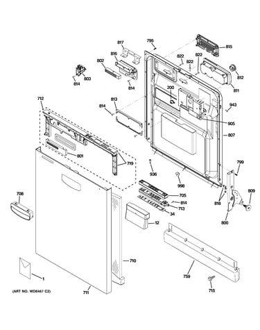 Escutcheon & door assembly
