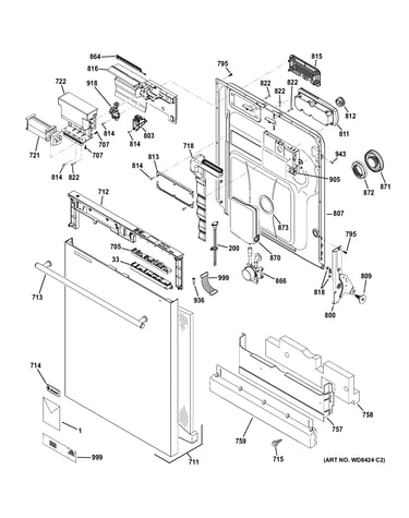 Escutcheon & door assembly