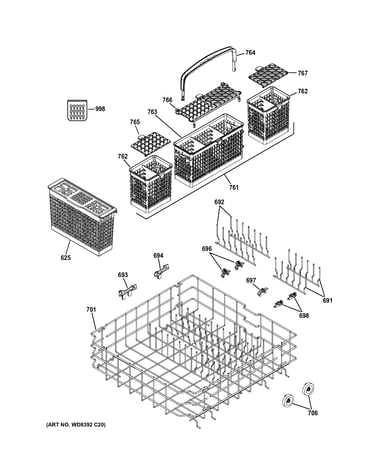 Lower rack assembly